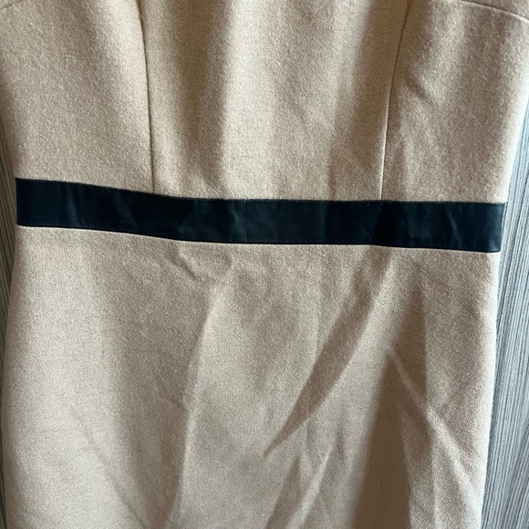 Club Monaco Wool Blend Lined Dress with Leather Trim Size 4 - Picture 2 of 6